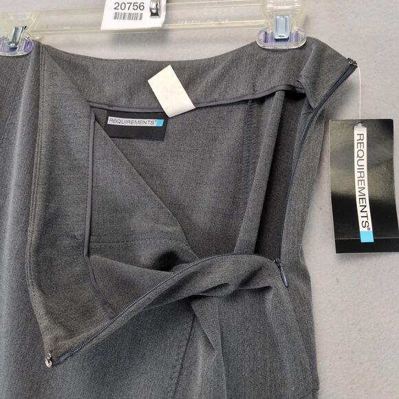 NWT Requirements Gray Patchwork A-Line Midi Skirt Sz 10 Trail Blazer Career Goth - Picture 6 of 10